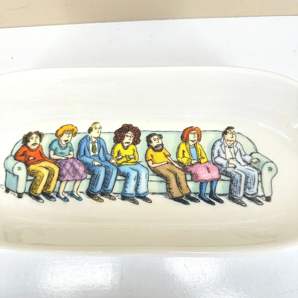Fishs Eddy Roz Chast Rectangular Ceramic Dish The In Crowd Cartoon New Yorker